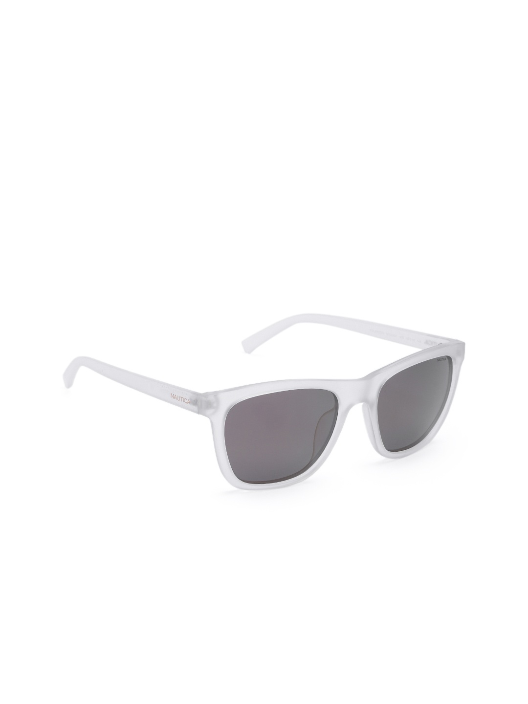 

Nautica Men Grey Lens & White Wayfarer Sunglasses with UV Protected Lens