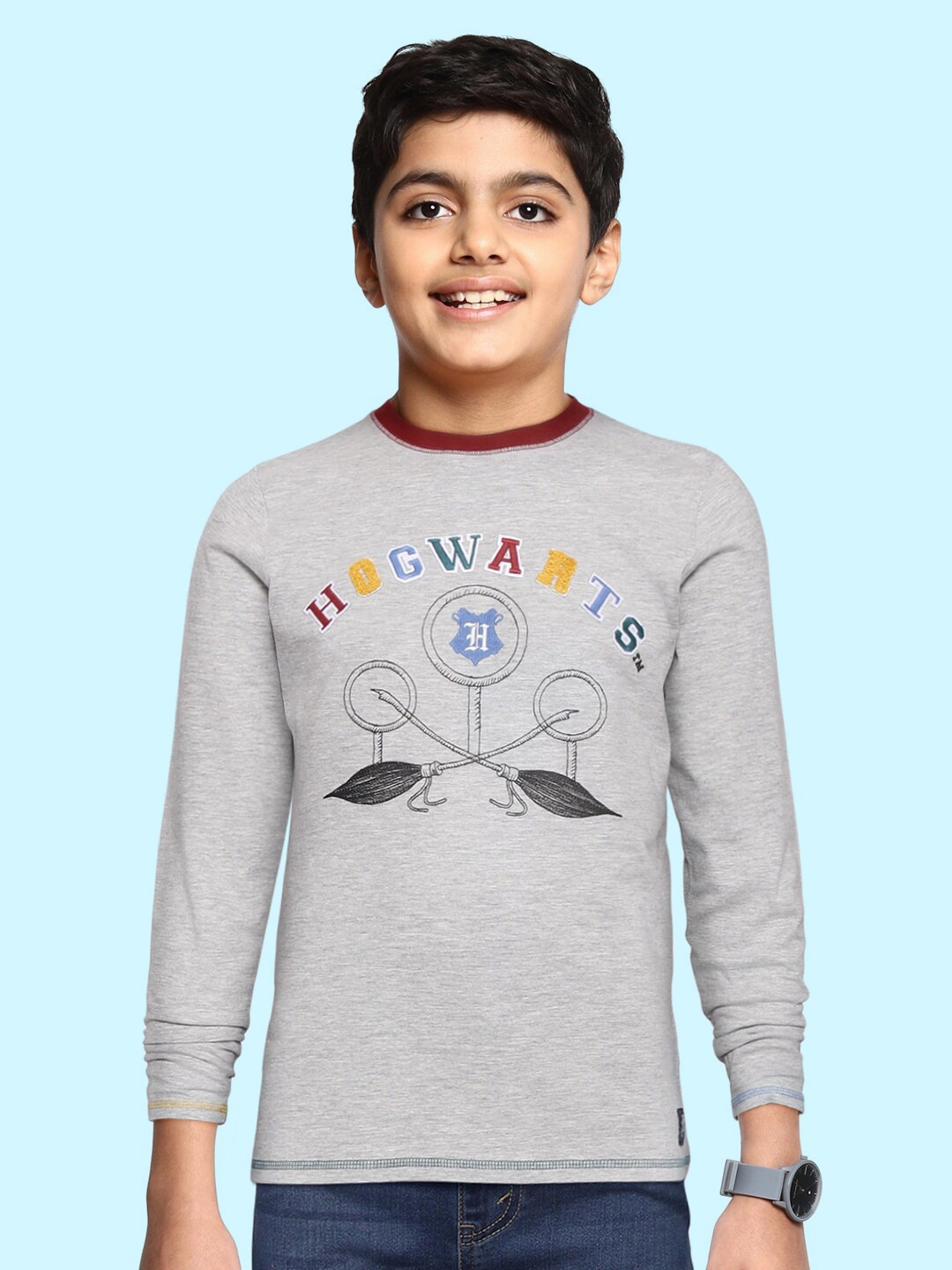 

Marks & Spencer Boys Grey Typography Printed T-shirt