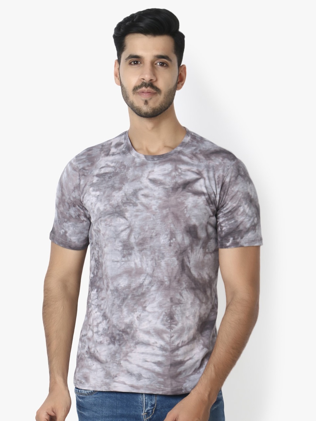

LE BOURGEOIS Men Multicoloured Tie and Dye Dyed T-shirt, Multi