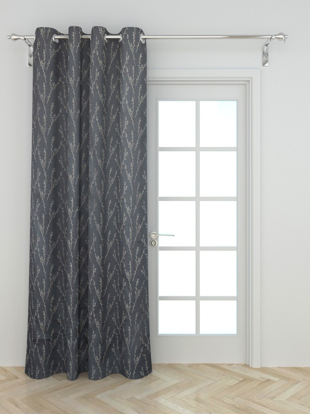 

Home Centre Grey Floral Door Curtain
