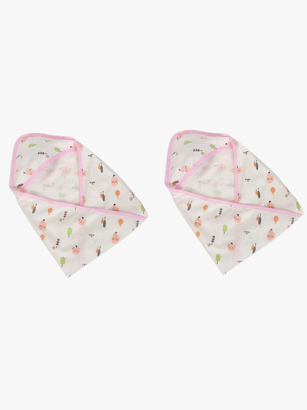 

POKORY Unisex Pack of 2 Kids Pink Floral Towel cum Wrapper