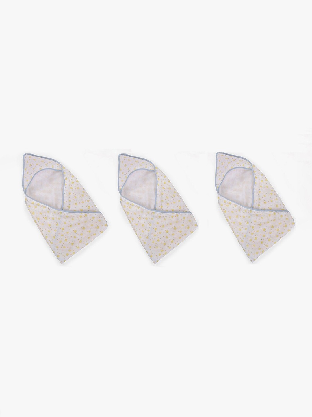 

POKORY Unisex Kids Set of 3 Soft Floral Wrapper, Blue
