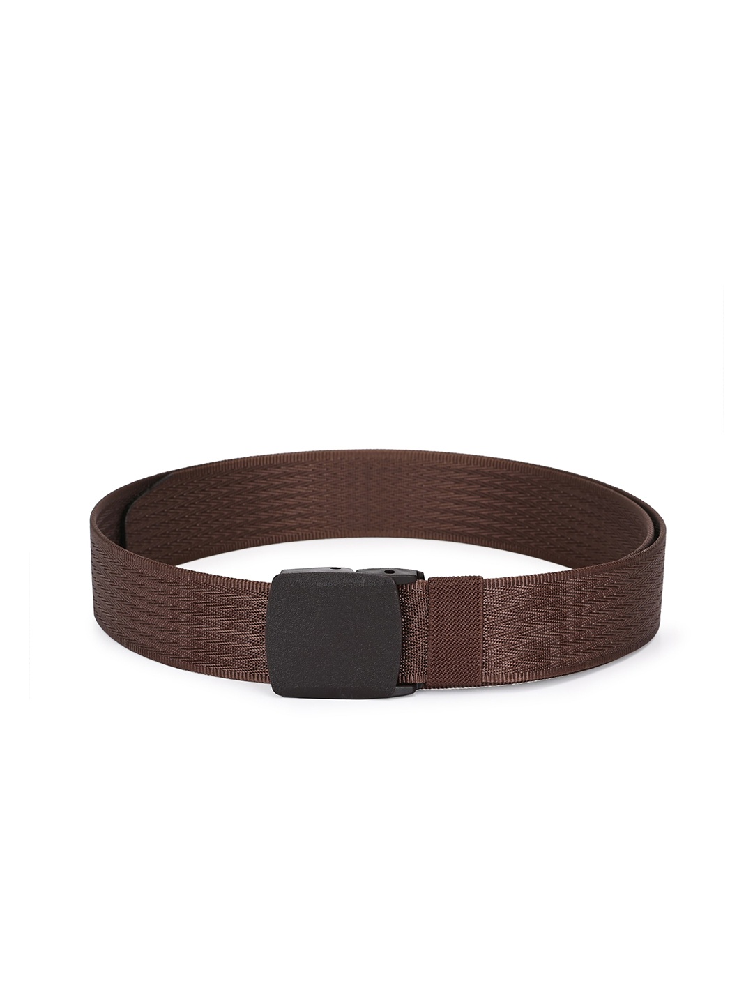 

Calvadoss Men Brown Woven Design Canvas Belt