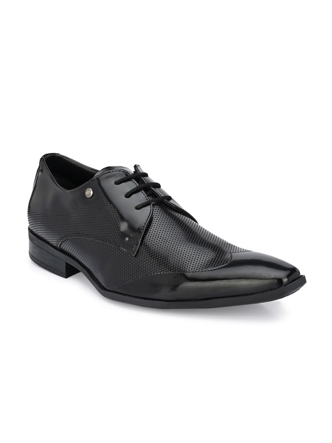 

Hitz Men Black Textured Formal Derbys