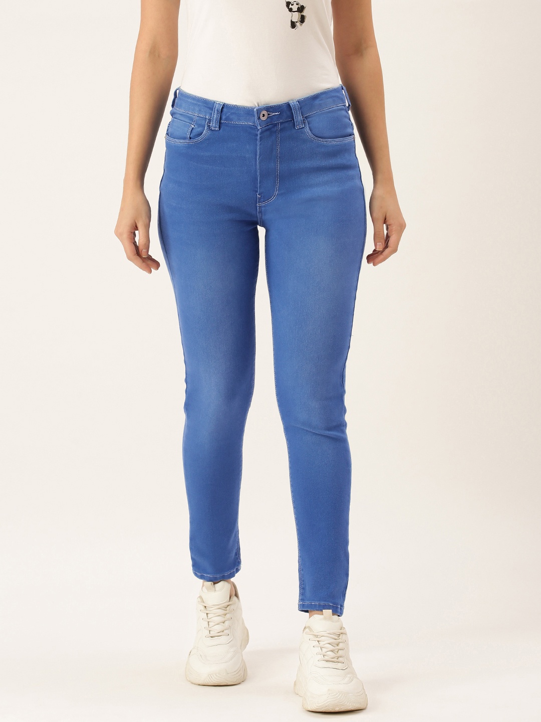 

Flying Machine Women Blue Skinny Fit High-Rise Light Fade Stretchable Jeans