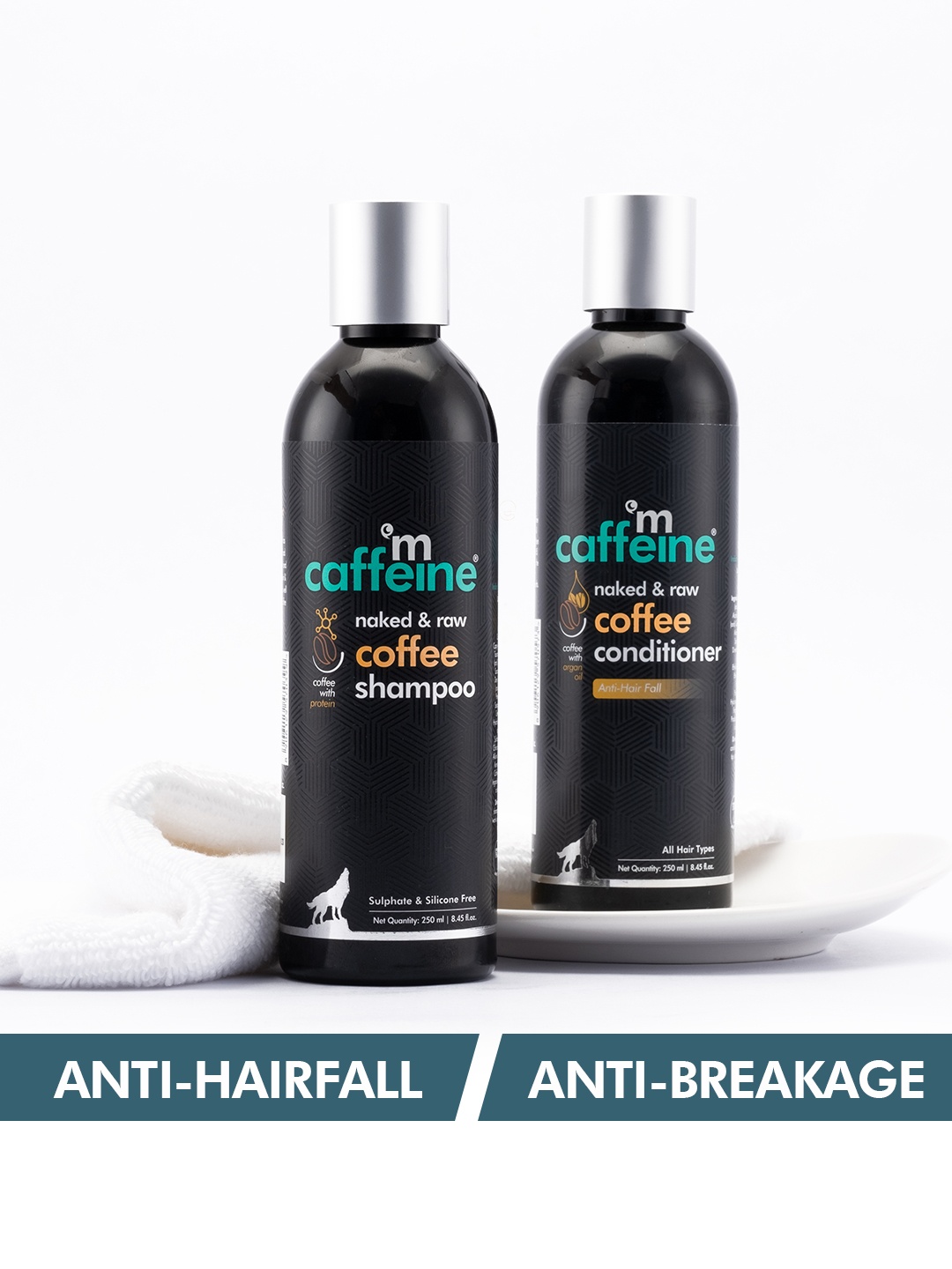 

MCaffeine Sustainable Coffee Shampoo & Conditioner Duo - Hair Fall Control, Brown