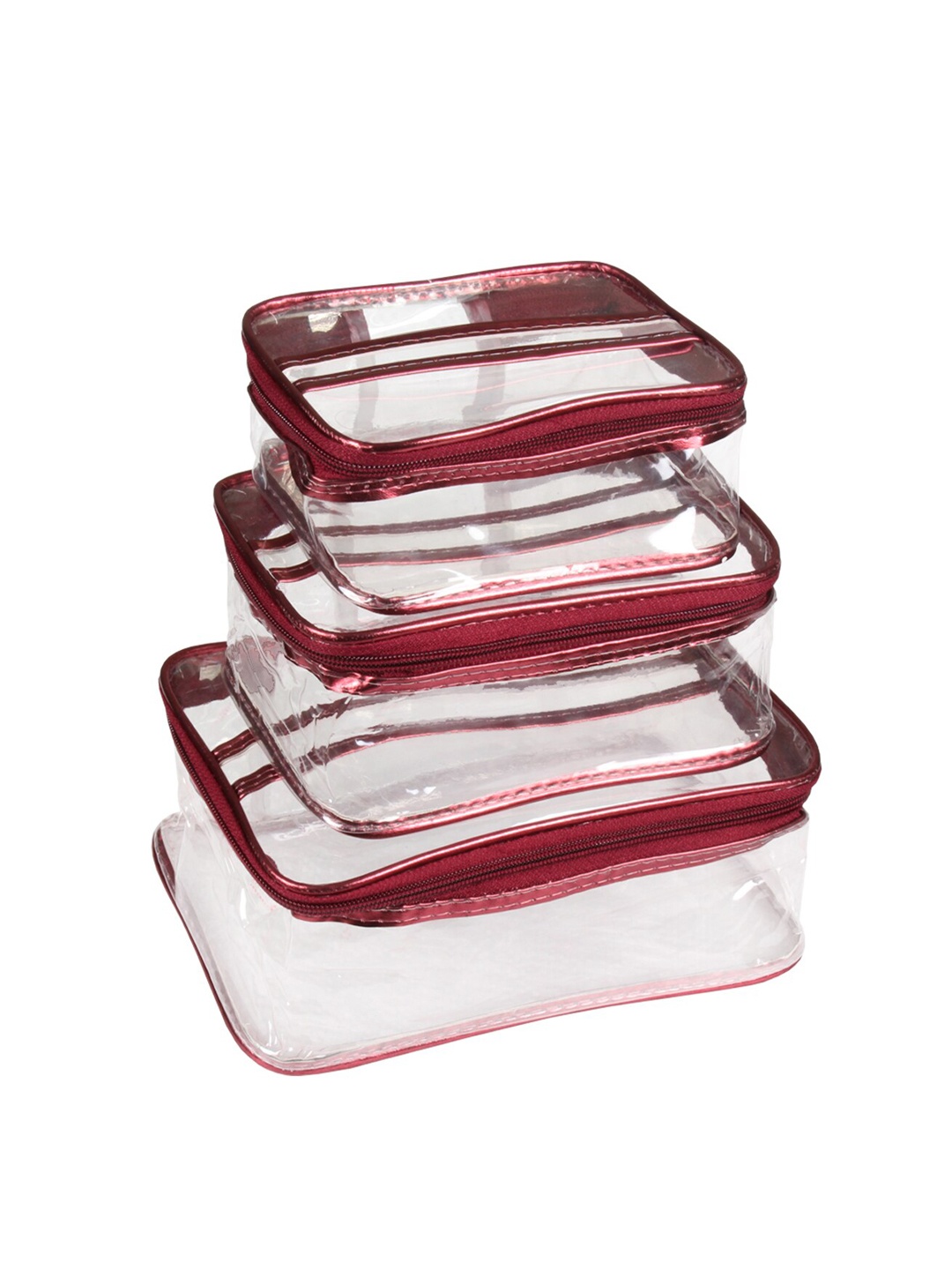 

prettykrafts Set of 9 Maroon Travel Toiletry Bag