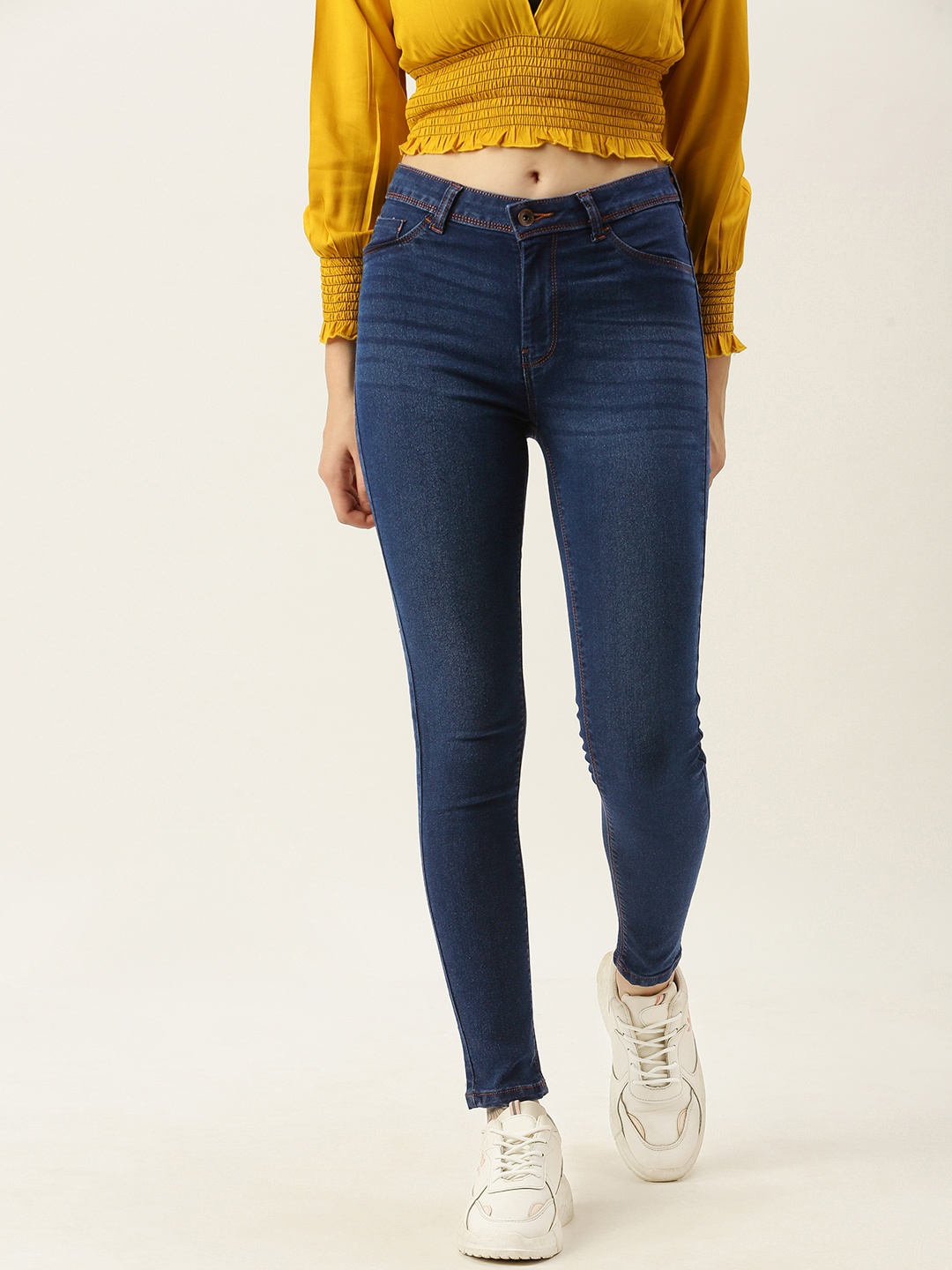 

Flying Machine Women Blue Betty Jegging Fit Mid Rise Light Fade Stretchable Jeans