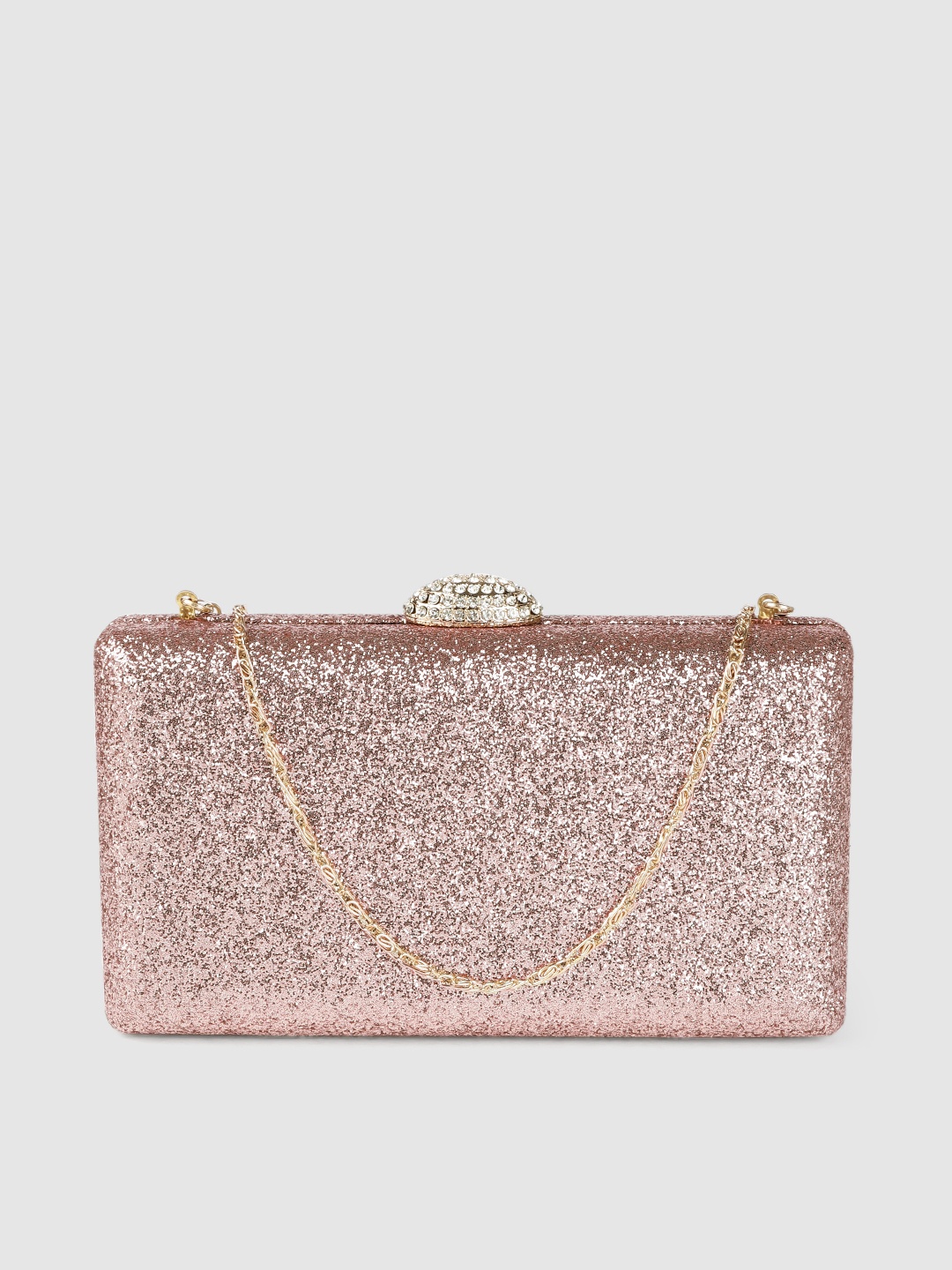 

Anouk Rose Gold Shimmer Box Clutch