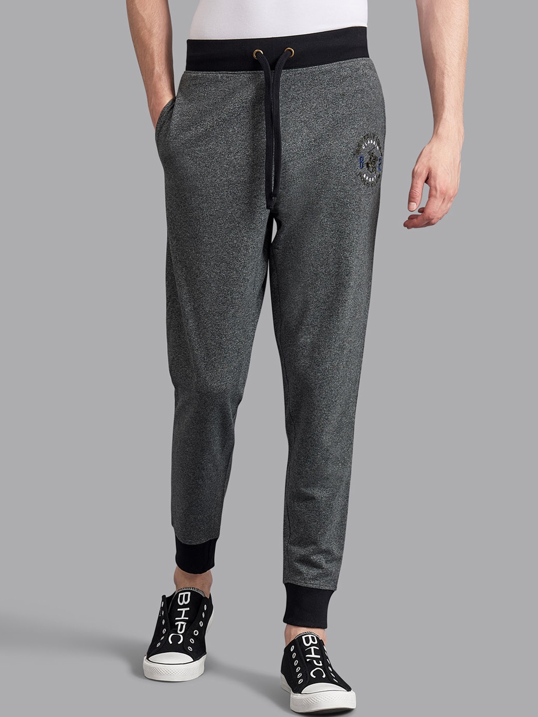 

Beverly Hills Polo Club Men Grey Straight-Fit Cotton Joggers