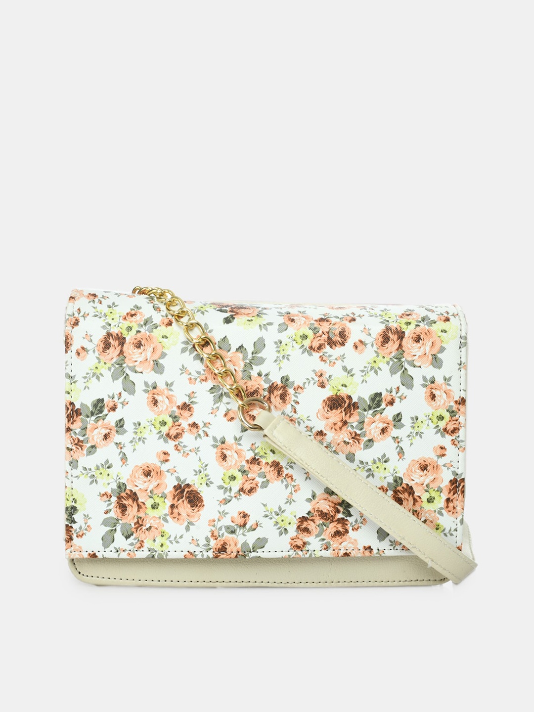 

Kastner Multicoloured Floral Printed Structured Sling Bag, Multi