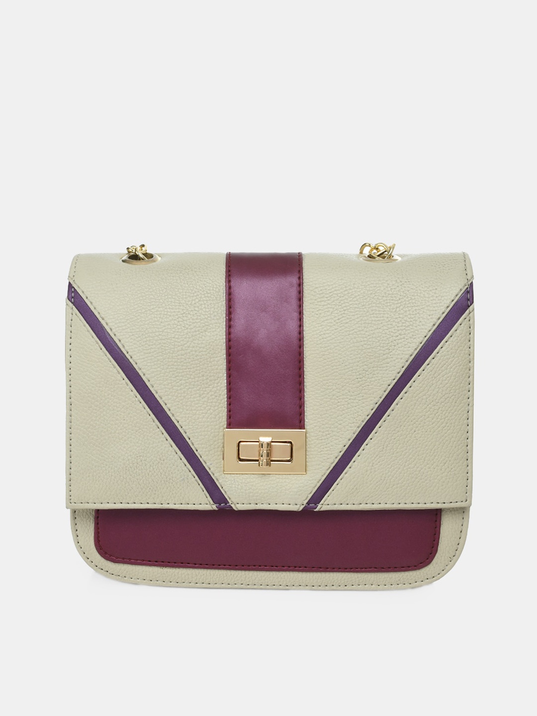 

Kastner Khaki Colourblocked Structured Sling Bag