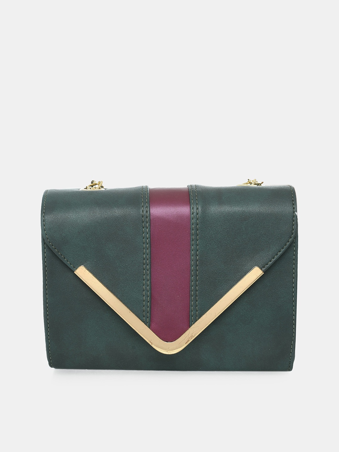 

Kastner Green Swagger Colourblocked Sling Bag