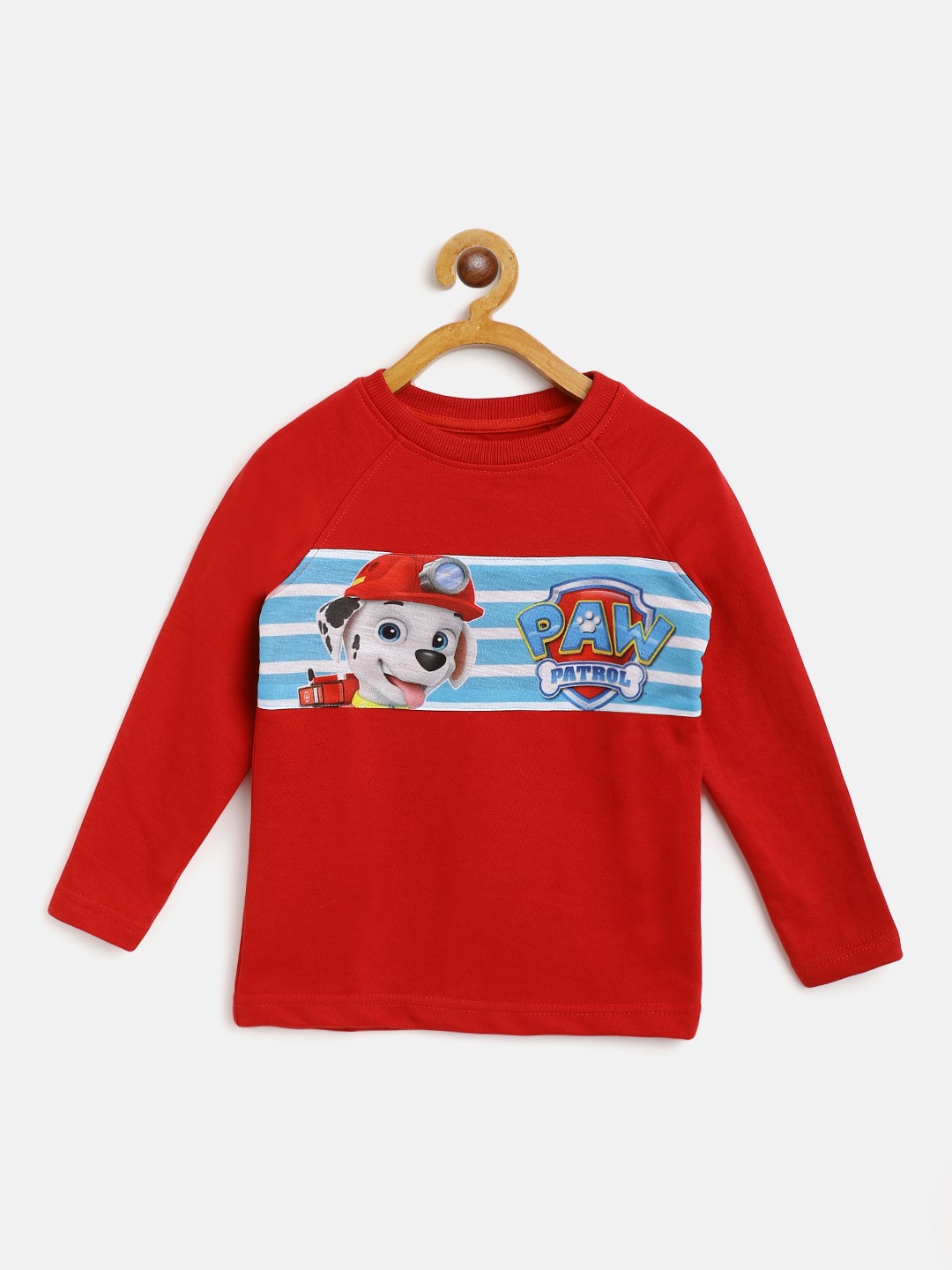

Eteenz Boys Red & Blue Paw Patrol Typography Print Pure Cotton T-shirt