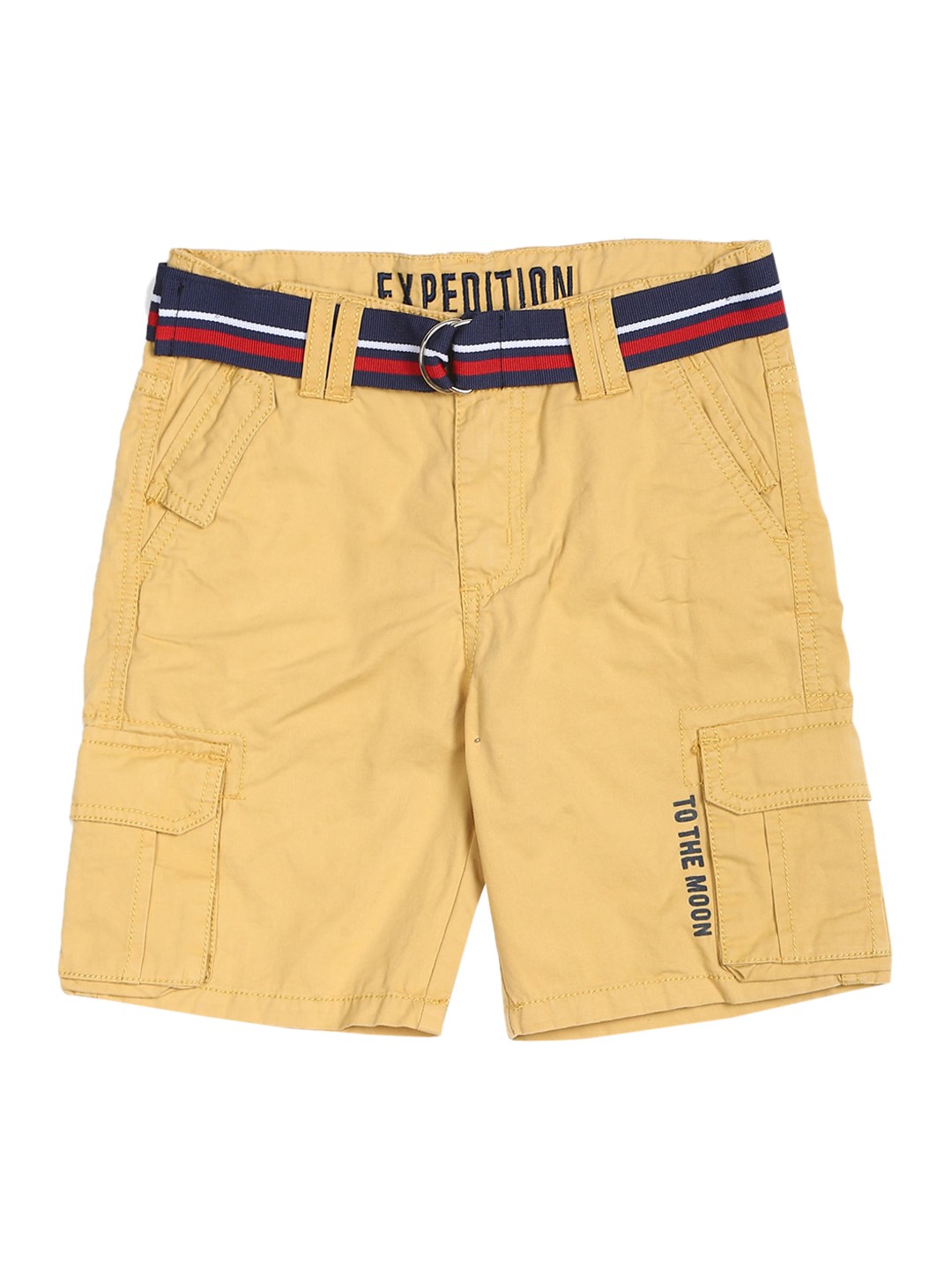 

Cherokee Boys Beige Solid Cargo Shorts