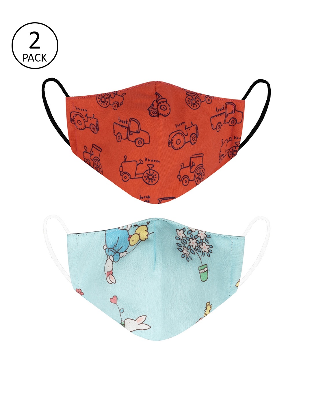 

VEA Kids Pack of 2 Soft Cotton 5 Layered Filtration Face Mask, Multi