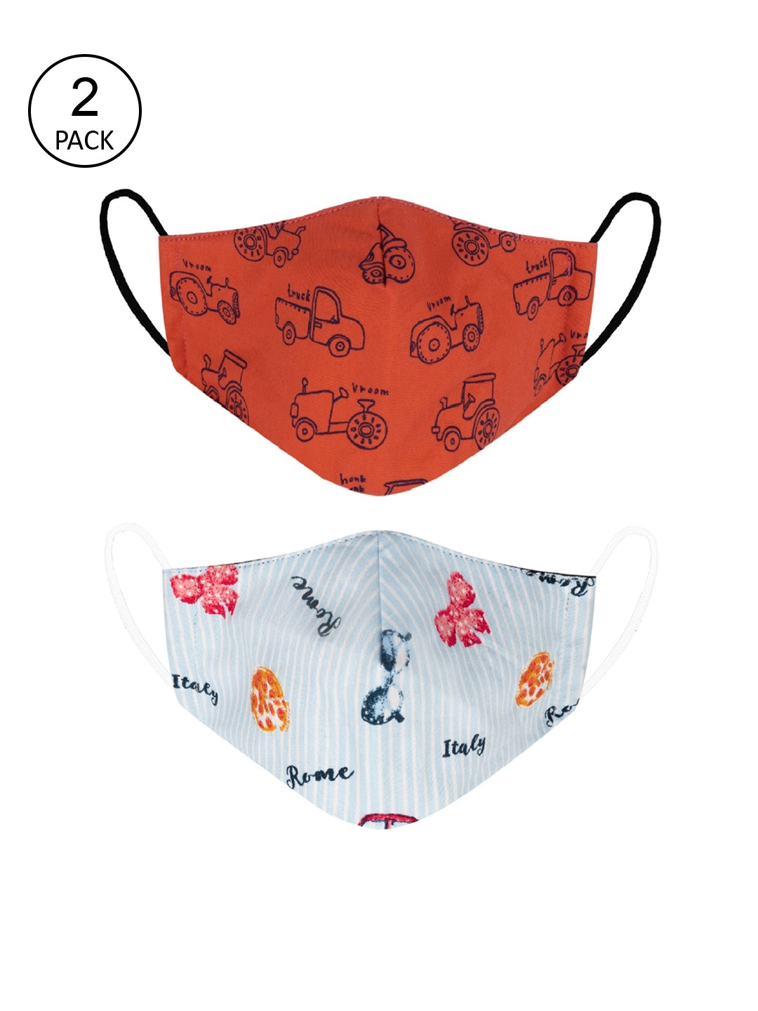 

VEA Kids Pack of 2 Soft Cotton 5 Layered Filtration Face Mask, Multi