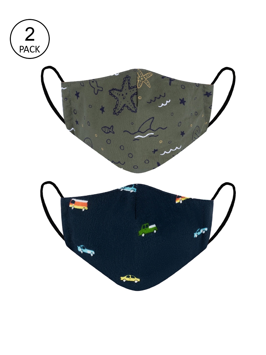 

VEA Kids Pack of 2 Soft Cotton 5 Layered Filtration Face Mask, Multi