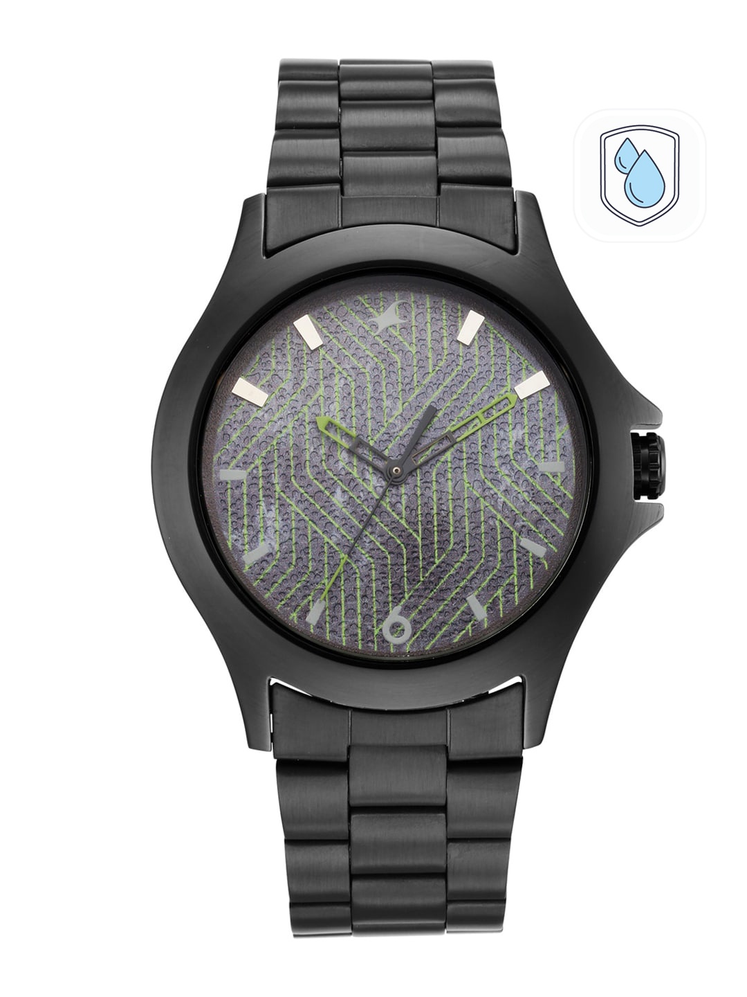 

Fastrack Men Grey Brass Dial & Bracelet Style Straps Analogue Watch 3220NM01, Multi