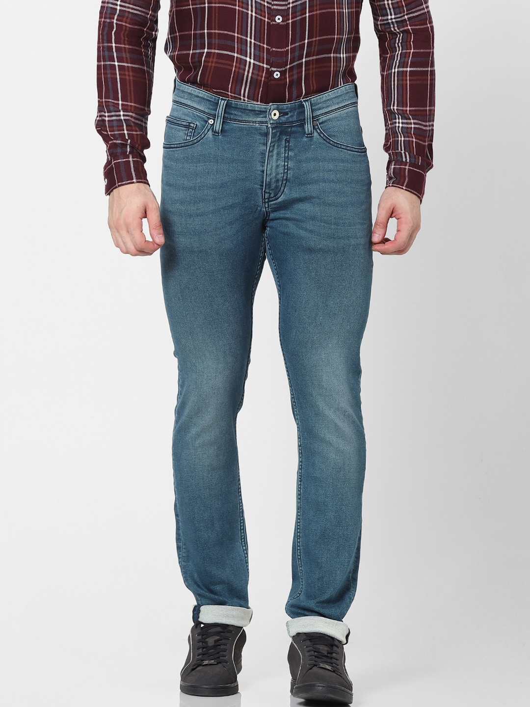 

Celio Men Blue Slim Fit Mid-Rise Light Fade Jeans