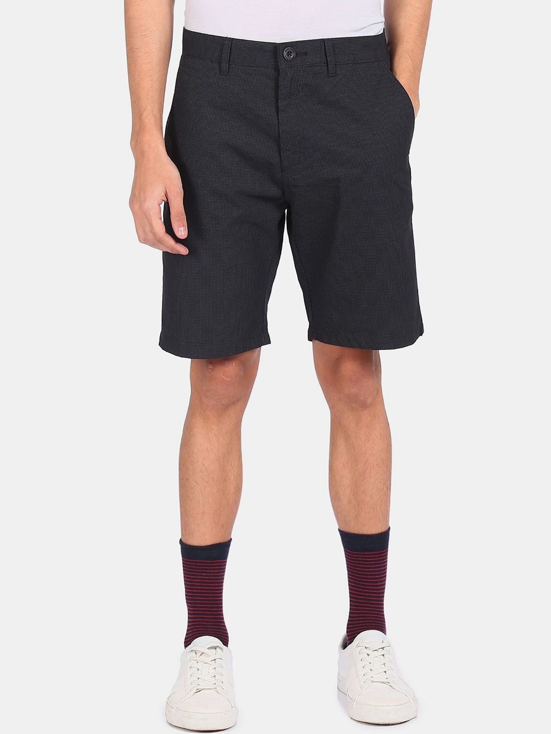 

Ruggers Men Black Printed Cotton Regular Shorts