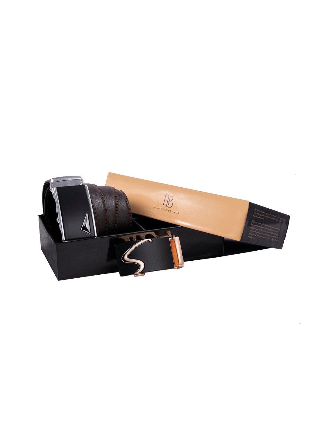 

Bange Brown Leather Belt With Two Interchangable Buckles
