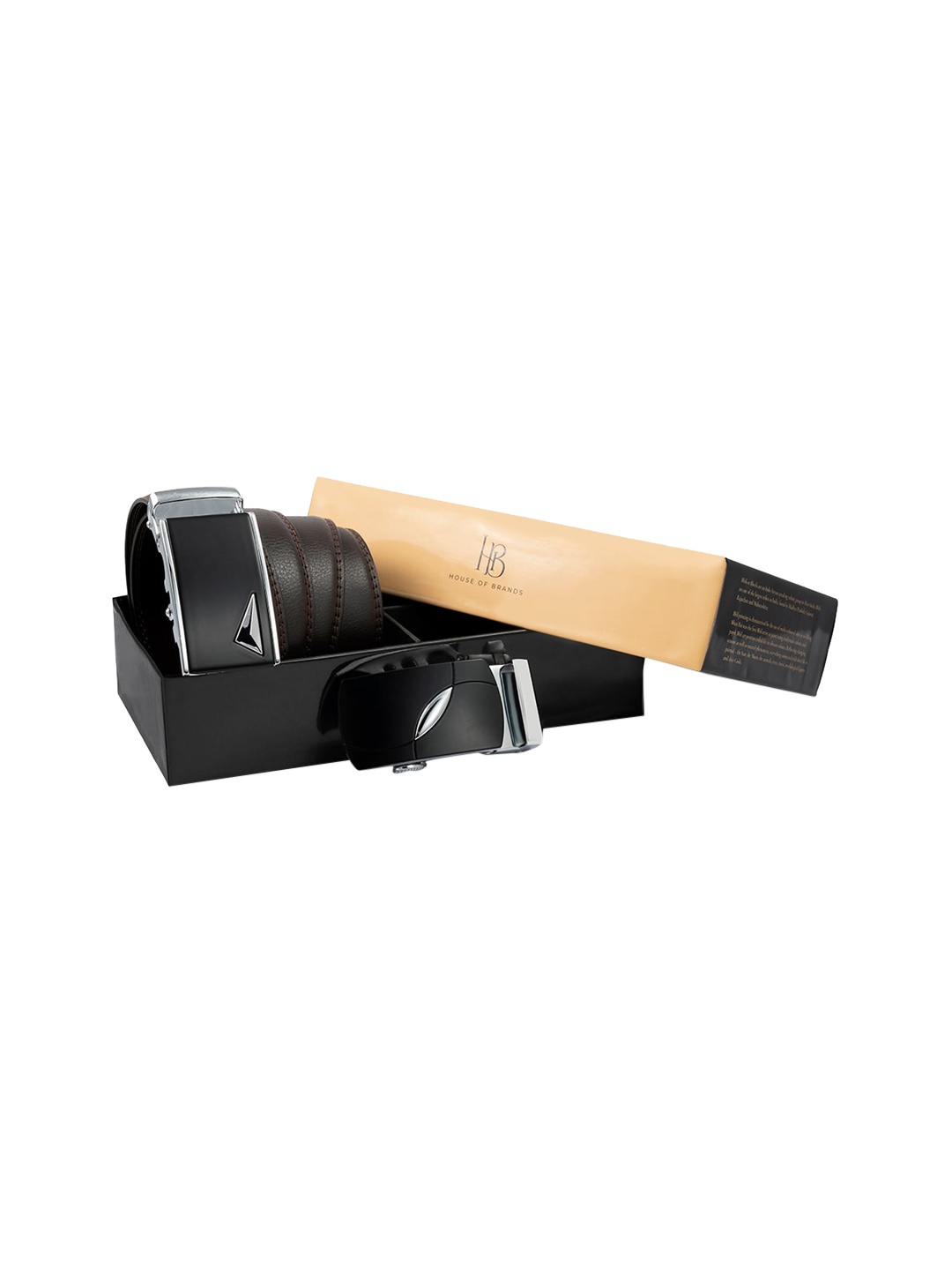 

Bange Brown Leather Belt With Two Interchangable Buckles