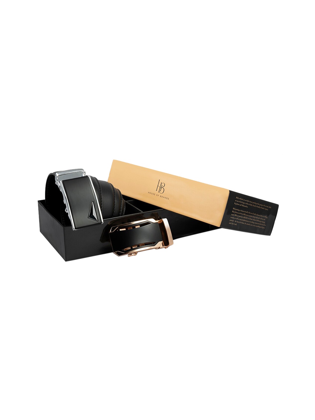 

Bange Black Leather Belt With Two Interchangable Buckles