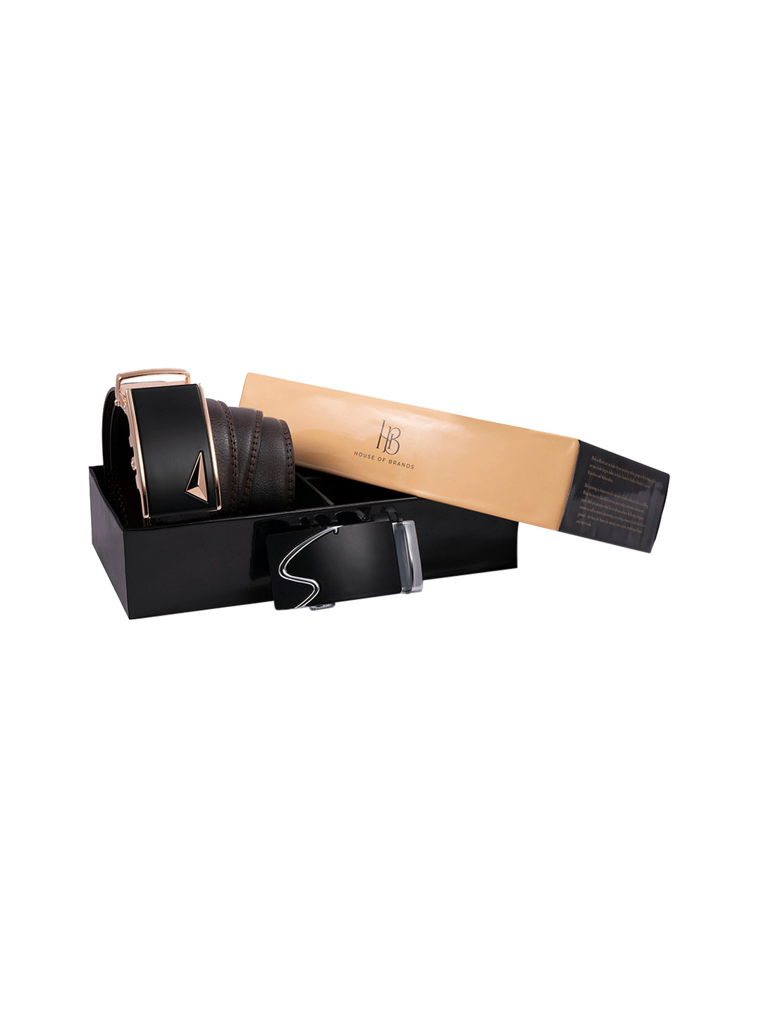 

Bange Men Genuine Leather Brown Colored Belt With Two Premium Interchangable Buckles