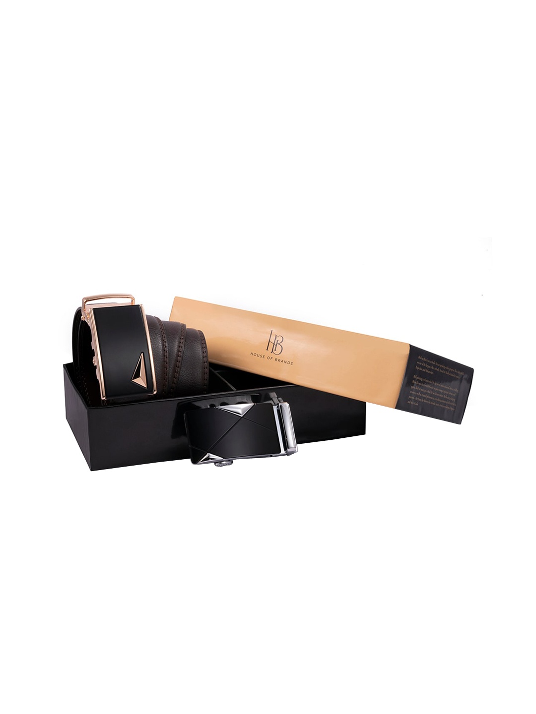 

Bange Brown Leather Belt With Two Interchangable Buckles