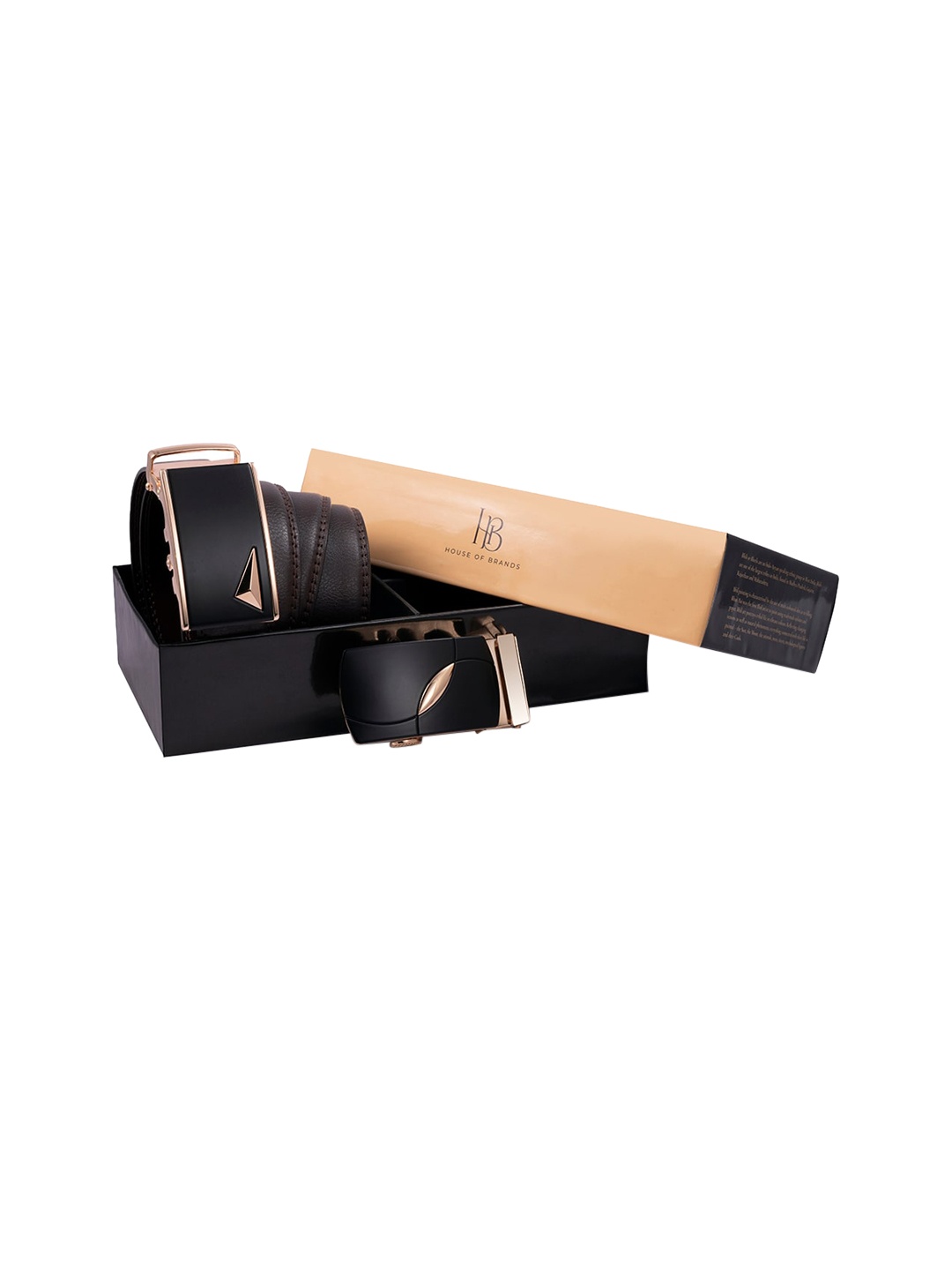 

Bange Brown Leather Belt With Two Interchangable Buckles