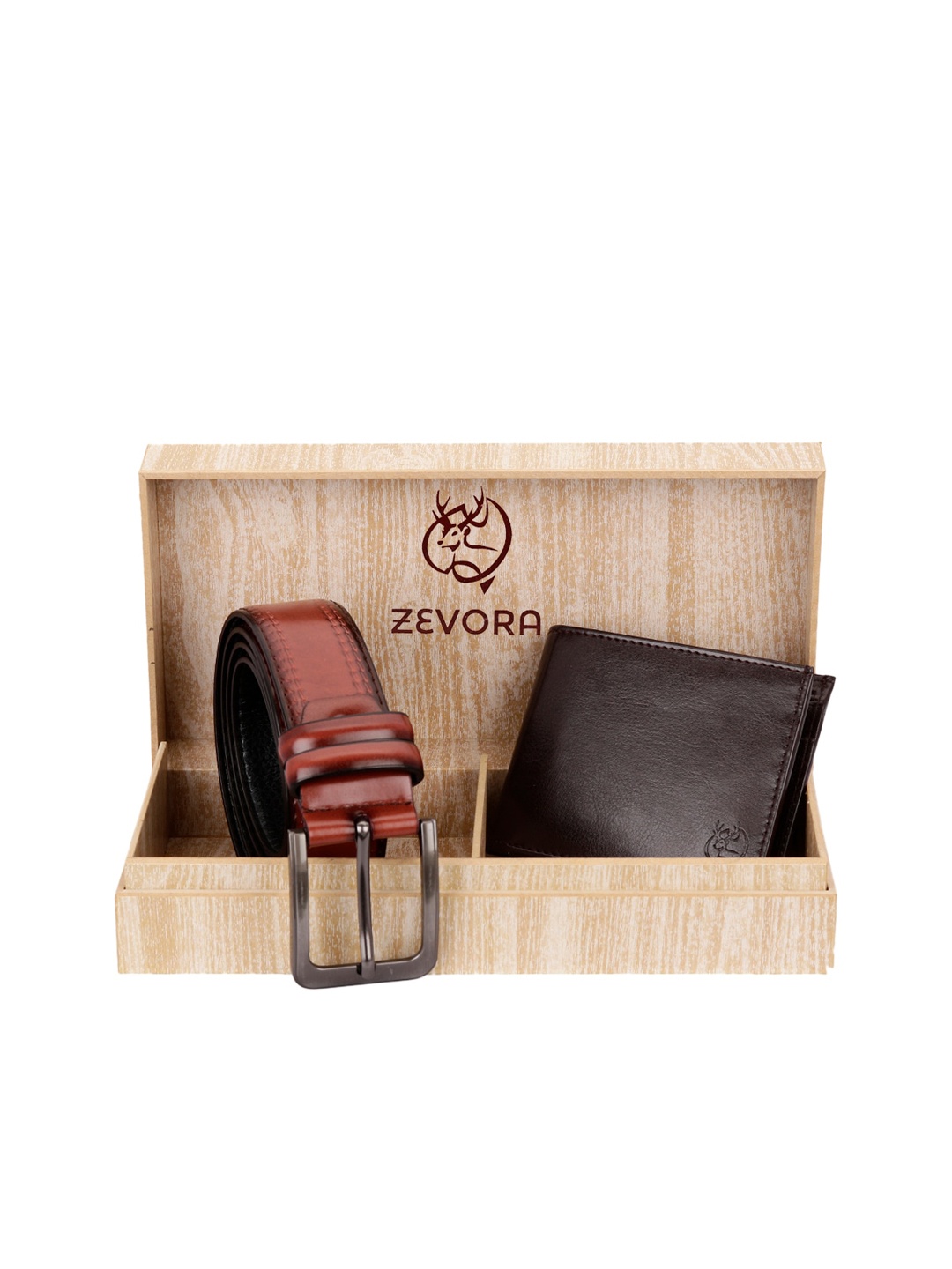 

ZEVORA Men Textured Accessory Gift Set, Maroon