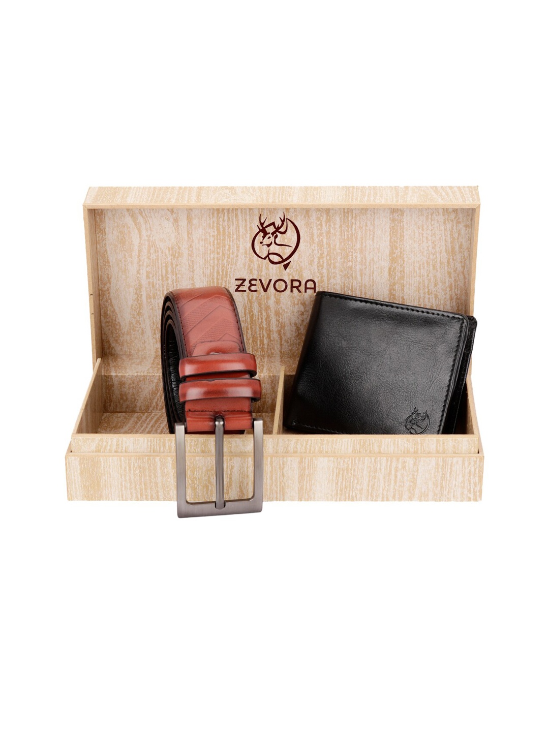 

ZEVORA Men Maroon & Black Accessory Gift Set