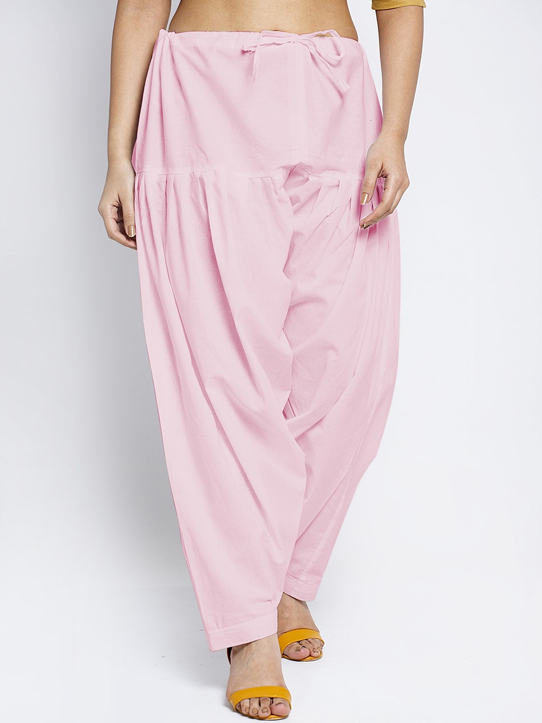 

GRACIT Women Pink Solid Cotton Salwar