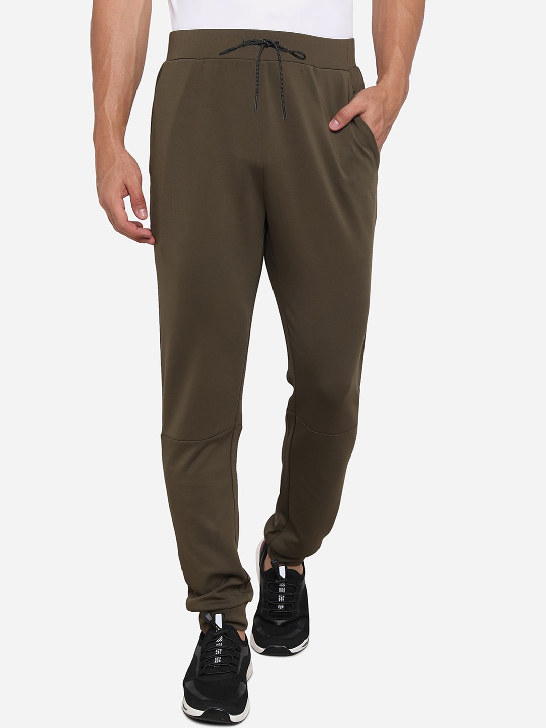 

VS by Sehwag Men Olive Green Solid Relaxed-Fit Track Pants