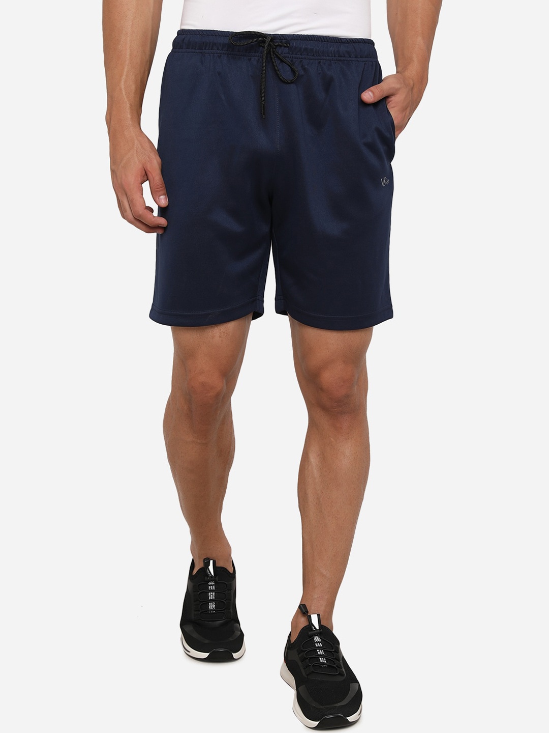 

VS by Sehwag Men Navy Blue Solid Sports Shorts