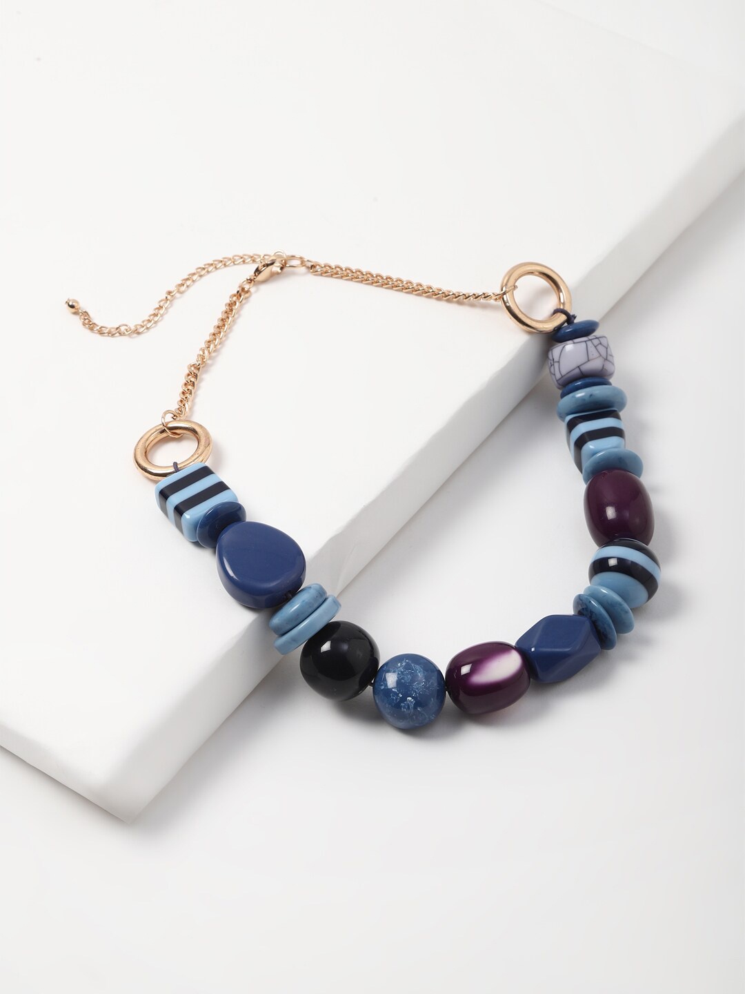 

FOREVER 21 Blue & Black Beaded Chain