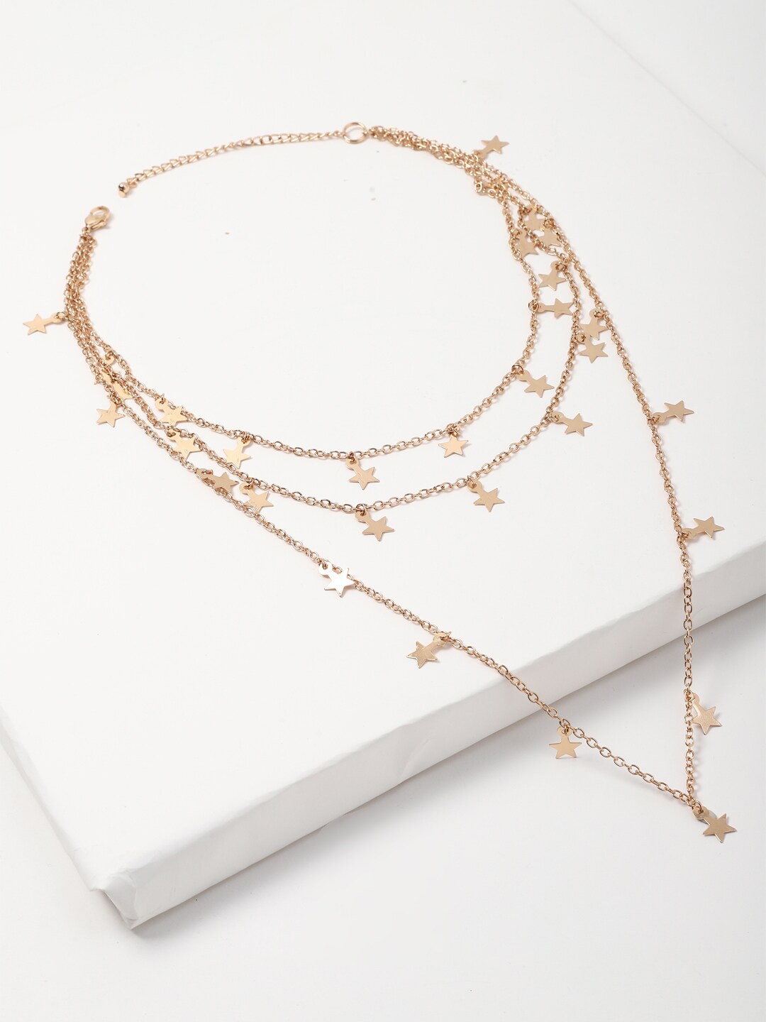 

FOREVER 21 Women Gold Star Charm Layered Necklace