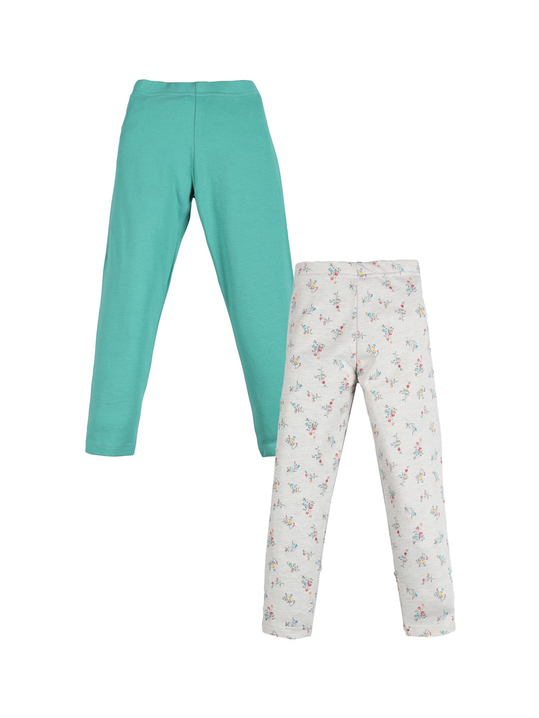 

PLUM TREE Girls Pack Of 2 Cotton Leggings, Green