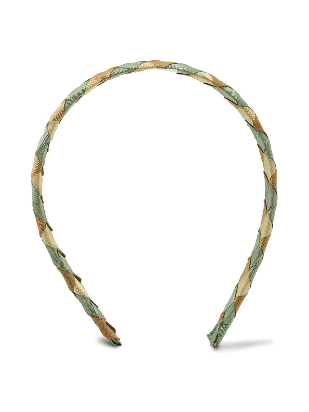 

FOREVER 21 Women Green & Beige Checked Hairband