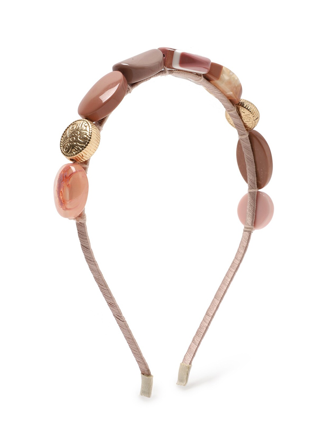 

FOREVER 21 Women Brown & Gold-Toned Embellished Hairband