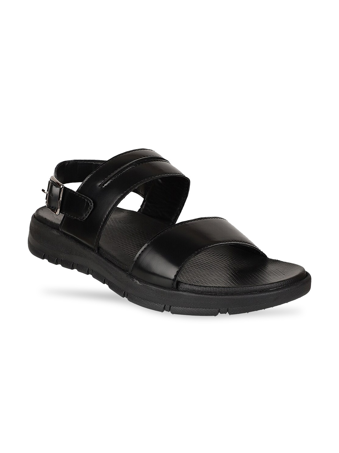 

Carlton London Men Black Comfort Sandals