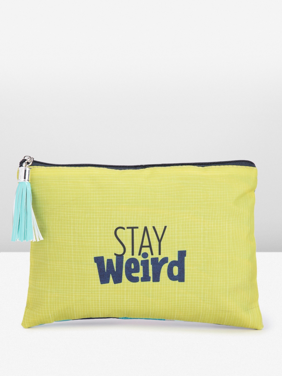 

Doodle Unisex Lime Green & Blue Printed Pouch
