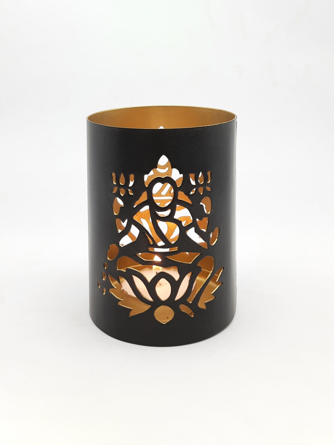 

Home Centre Black Corsica Metal Lakshmi Votive Holder