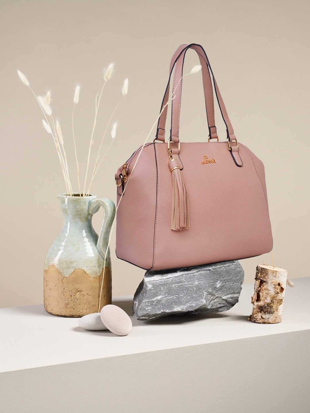 

Lavie Pink Structured Shoulder Bag