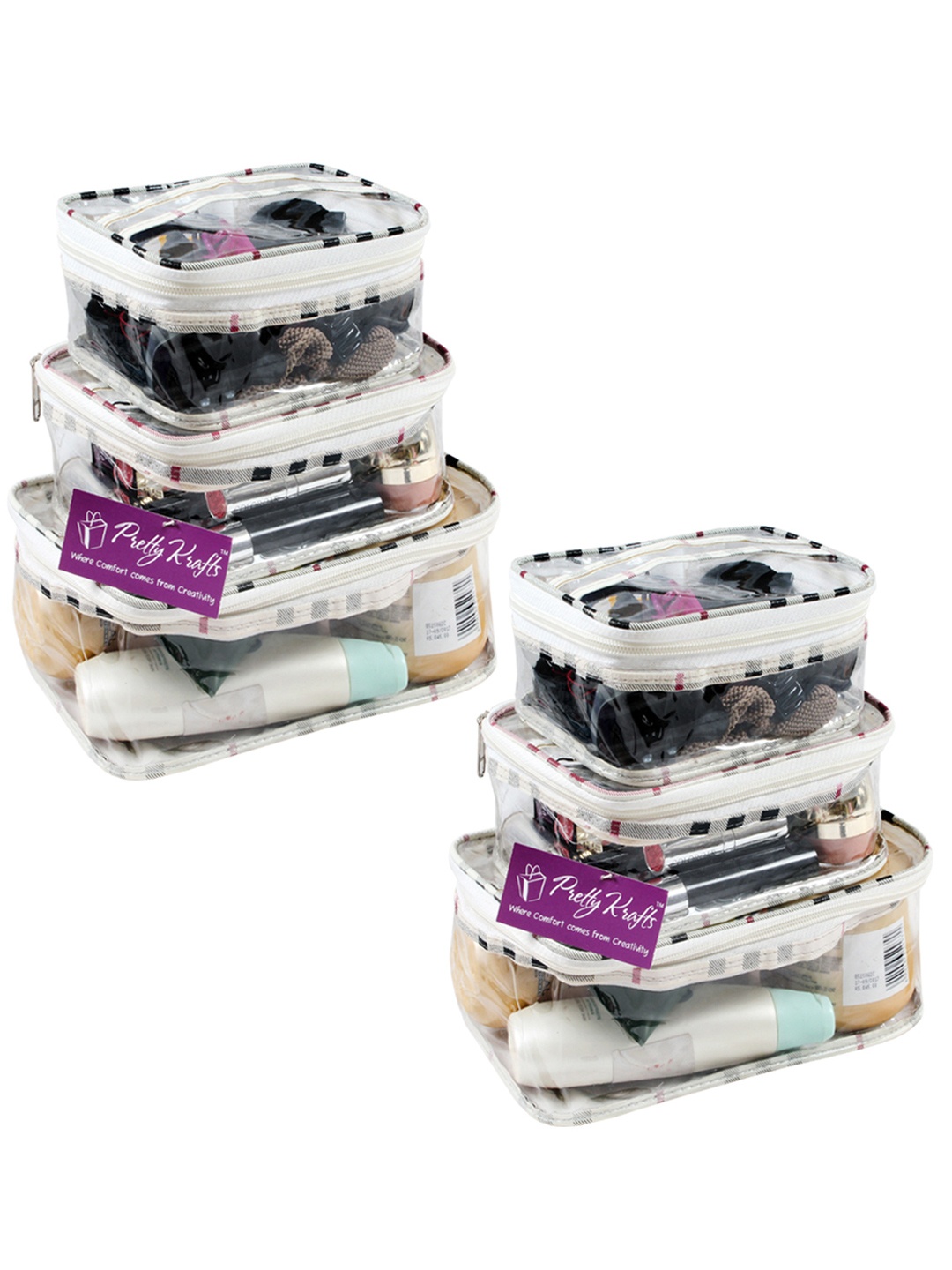 

prettykrafts Set Of 6 Transparent Wardrobe Organiser