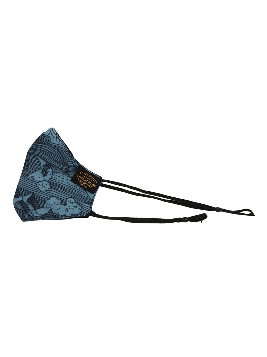 

Royal Enfield Adults Blue & Black Printed 3-Ply Reusable Cloth Mask