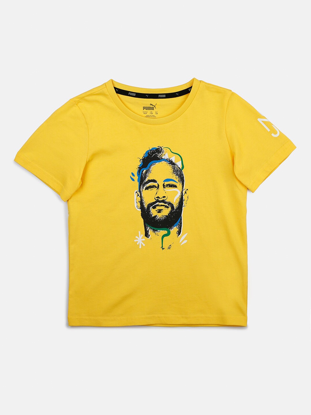 

Puma Unisex Kids Yellow Neymar Jr. Copa Graphic Outdoor Sports T-shirt