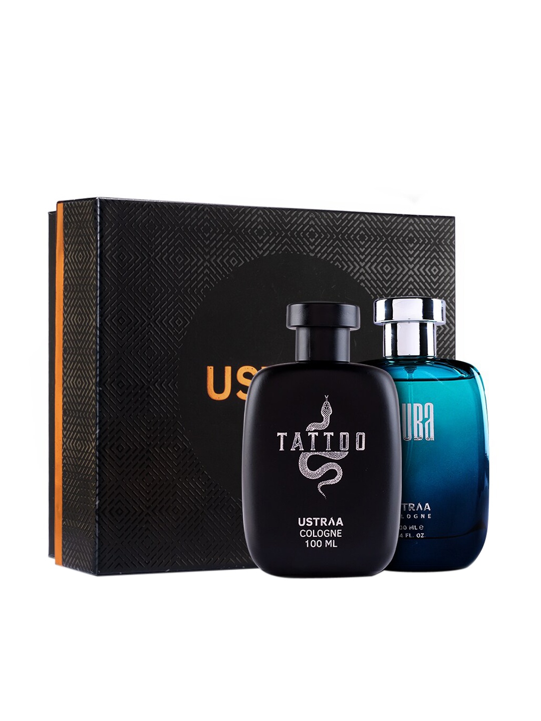 

Ustraa Set of 2 Scuba & Tattoo Cologne 1 Cologne - 100 ml Each, Black