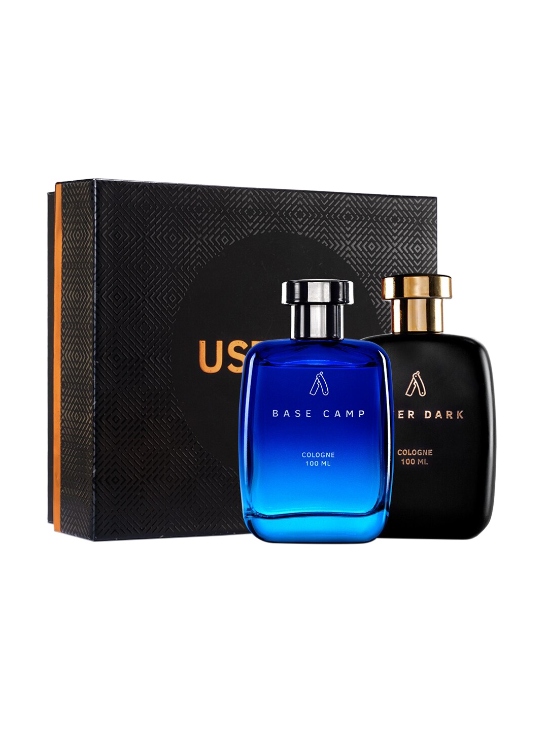 

Ustraa Set of 2 Fragrance Gift Box - After Dark Cologne & Base Camp Cologne, Black